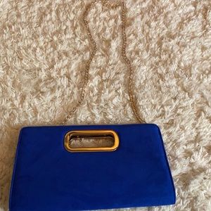 Royal blue purse used once for a wedding